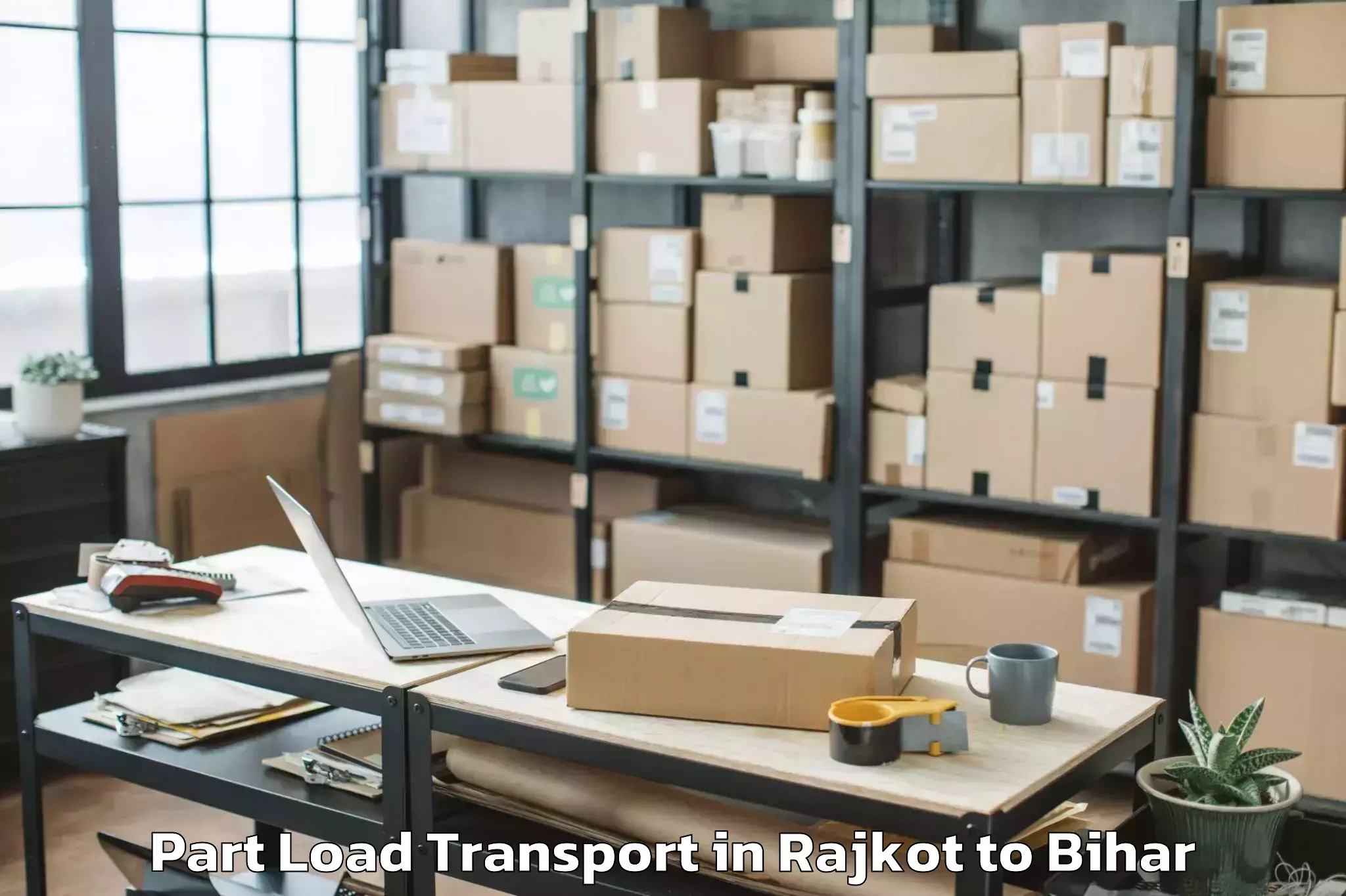 Affordable Rajkot to Singheshwar Part Load Transport